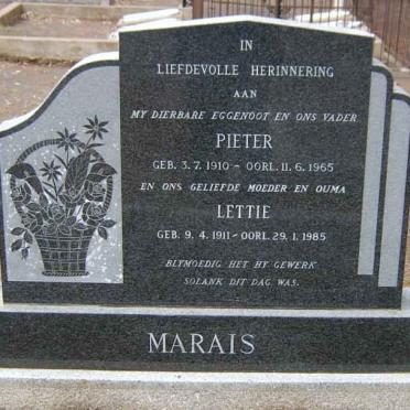 MARAIS Pieter 1910-1965 &amp; Lettie 1911-1985
