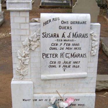 MARAIS Pieter H.G. 1867-1940 &amp; Susara A.J. MARAIS 1880-1935
