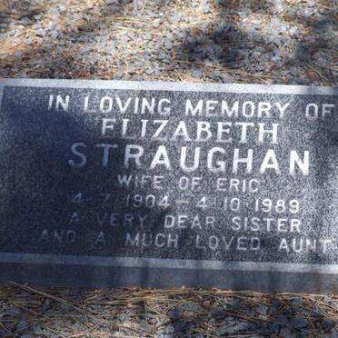 STRAUGHAN Elizabeth 1904-1989