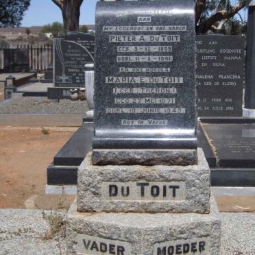 TOIT Pieter A., du 1869-1941 &amp; Maria E. THERON 1871-1943