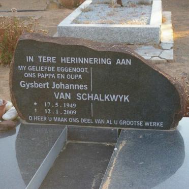 SCHALKWYK Gysbertus Johannes, van 1949-2009