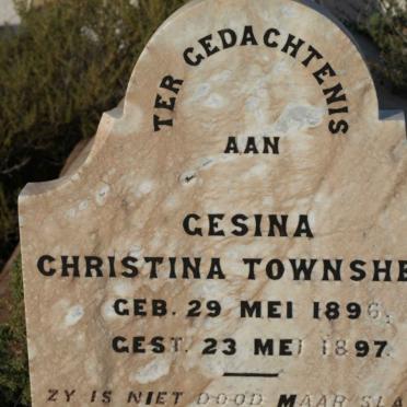 TOWNSHEND Gesina Christina 1896-1897