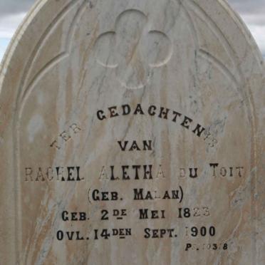 TOIT Rachel Aletha, du nee MALAN 1823-1900