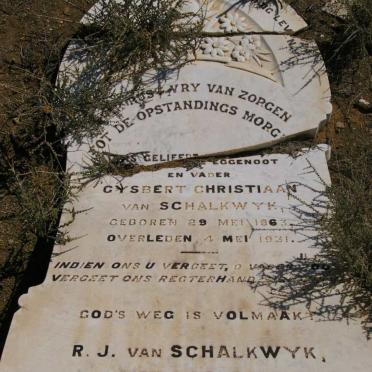 SCHALKWYK Gysbert Christiaan, van 1863-1931 &amp; Rachel Jacoba DU TOIT 1866-1949 
