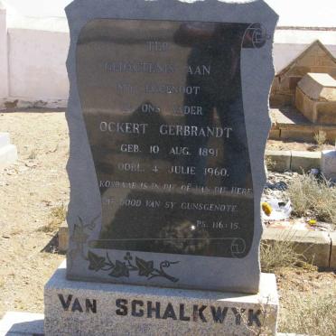 SCHALKWYK Ockert Gerbrandt, van 1891-1960 &amp; Madeleine PIENAAR 1898-1981