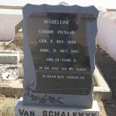 SCHALKWYK Ockert Gerbrandt, van 1891-1960 &amp; Madeleine PIENAAR 1898-1981 
