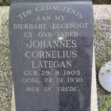 LATEGAN Johannes Cornelius 1905-1970