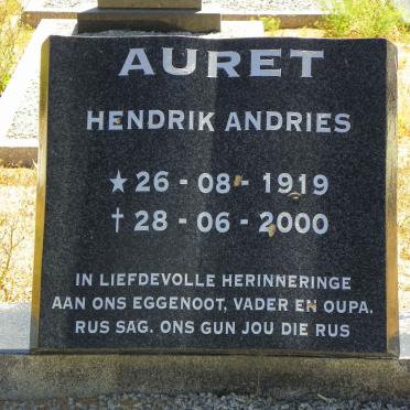 AURET Hendrik Andries 1919-2000