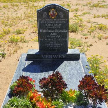 VERWEY Wilhelmina Petronella nee VAN WYK 1934-2019