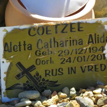 COETZEE Barry William 1949-2008 &amp; Aletta Catharina Alida 194?-201?