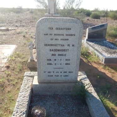 BADENHORST Hendrihettha M.W. nee ENGELS 1905-1985