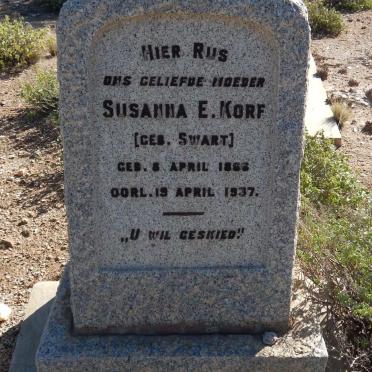 KORF Johannes A. 1873-1938 &amp;  Susanna E. SWART 1866-1937