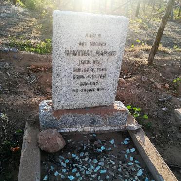 MARAIS Martina L. nee NEL 1863-1941