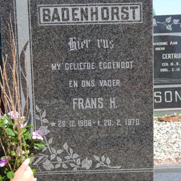 BADENHORST Frans H. 1908-1970