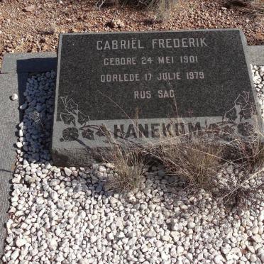 HANEKOM Gabriel Frederik 1901-1979