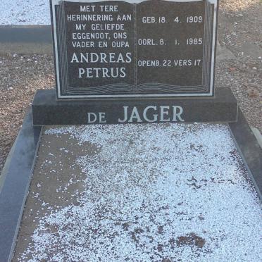 JAGER Andreas Petrus, de 1909-1985