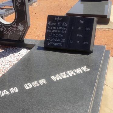 MERWE Joachim Johannes Hendrik, van der 1915-1977