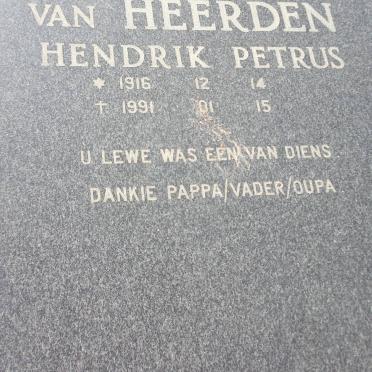 HEERDEN Hendrik Petrus, van 1916-1991