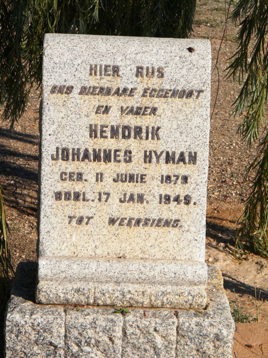 HYMAN Hendrik Johannes 1879-1949