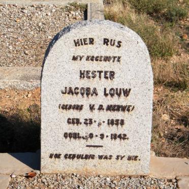 LOUW Hester Jacoba nee V.D. MERWE 1858-1942