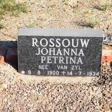 ROSSOUW Johanna Petrina nee VAN ZYL 1900-1934