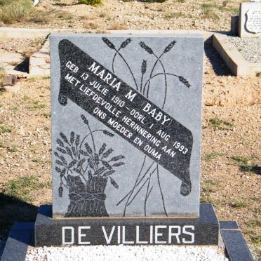 VILLIERS David J., de 1900-1977 &amp; Maria M. 1910-1993