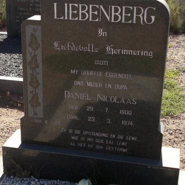 LIEBENBERG Daniel Nicolaas 1900-1974