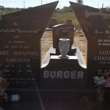 BURGER Gert Johannes Abraham 1911-1985 &amp; Louisa Christina KOTZE 1911-2005