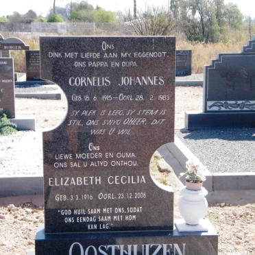 OOSTHUIZEN Cornelis Johannes 1915-1983 &amp; Elizabeth Cecilia 1916-2008