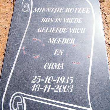 KOTZEE Mientjie 1935-2003