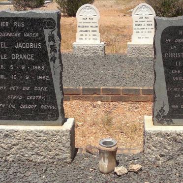 GRANGE Daniel Jacobus , le 1883-1962 &amp; Christina Susara 1888-1960
