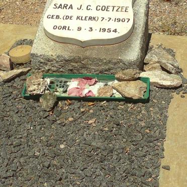 COETZEE Sara J.C. nee DE KLERK 1907-1954