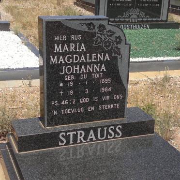 STRAUSS Maria Magdalena Johanna nee DU TOIT 1893-1984