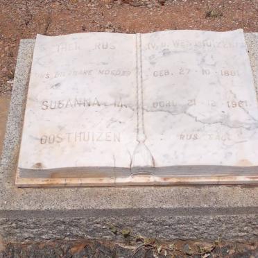 OOSTHUIZEN Susanna M. nee V.D. WESTHUIZEN 1881-1961