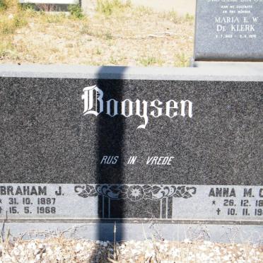 BOOYSEN Abraham J. 1887-1968 &amp; Anna M.C.P. 1892-1981