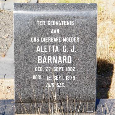 BARNARD Aletta C.J. 1882-1979
