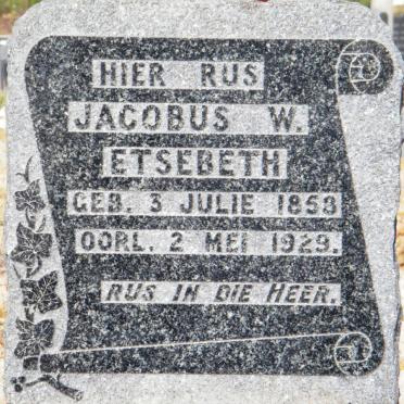 ETSEBETH Jacobus W. 1853-1929