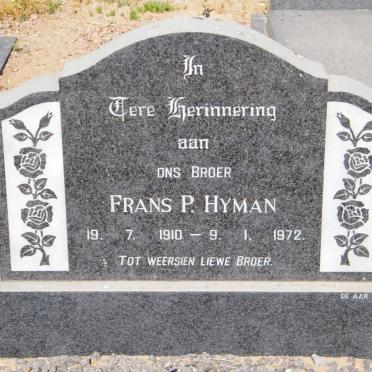 HYMAN Frans P. 1910-1972
