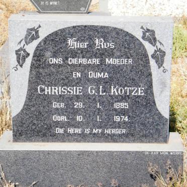 KOTZÉ Chrissie G.L. 1885-1974
