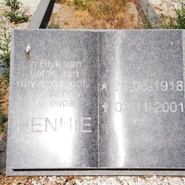 KOTZÉ Hennie 1918-2001