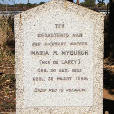MYBURGH Maria M. nee DÉ LAREY 1853-1948