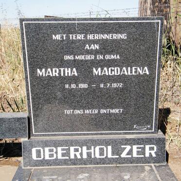 OBERHOLZER Martha Magdalena 1910-1972