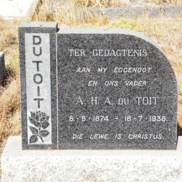 TOIT A.H.A., du 1874-1938