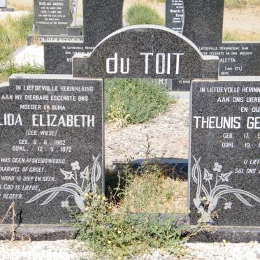 TOIT Theunis Gerhardus, du 1903-1975 &amp; Alida Elizabeth WIESE 1902-1972