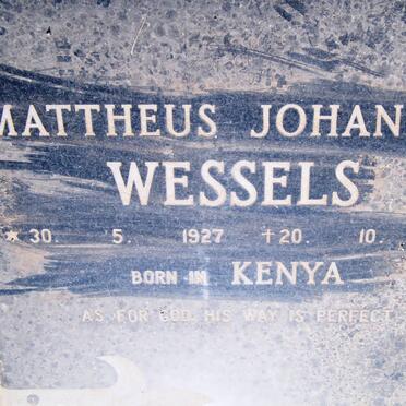 WESSELS Mattheus Johannes 1927-1987