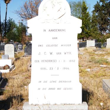 WYK J.C.W., van nee HENDRIKSE 1892-1956