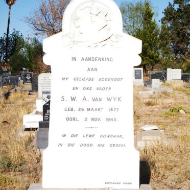 WYK S.W.A., van 1877-1946 &amp; J.C.W. HENDRIKSE 1892-1956