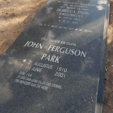 PARK John Ferguson 1910-2001 &amp; Rebecca ENGELBRECHT 1923-1997