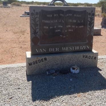 WESTHUIZEN Jacob A.J., van der 1890-1965 &amp; Embrencia J.S. 1898-1965