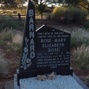 BARNARD Rose-Mary Elizabeth 1951-1990